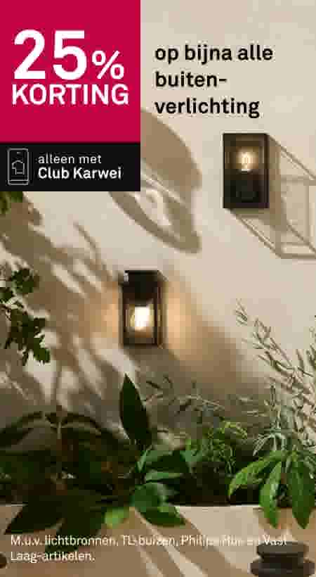 25% korting op bijna alle buitenverlichting