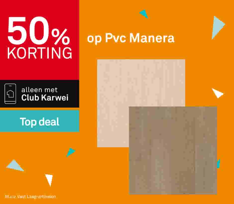 50% korting op Pvc Manera