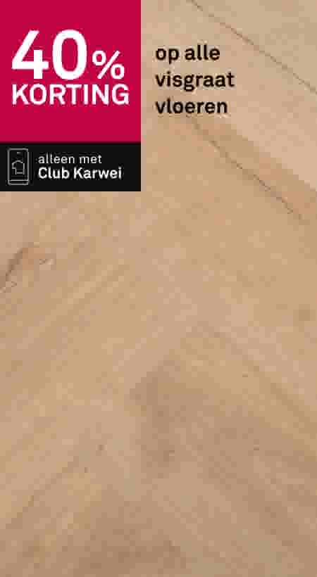 40% korting op alle visgraat vloeren