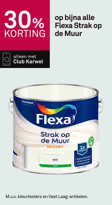 30% korting op bijna alle Flexa Strak op de Muur