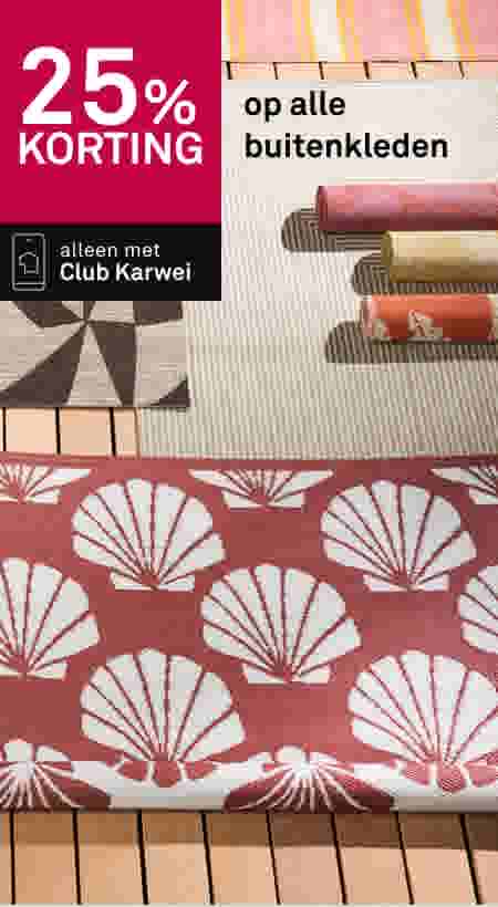 25% korting op alle buitenkleden