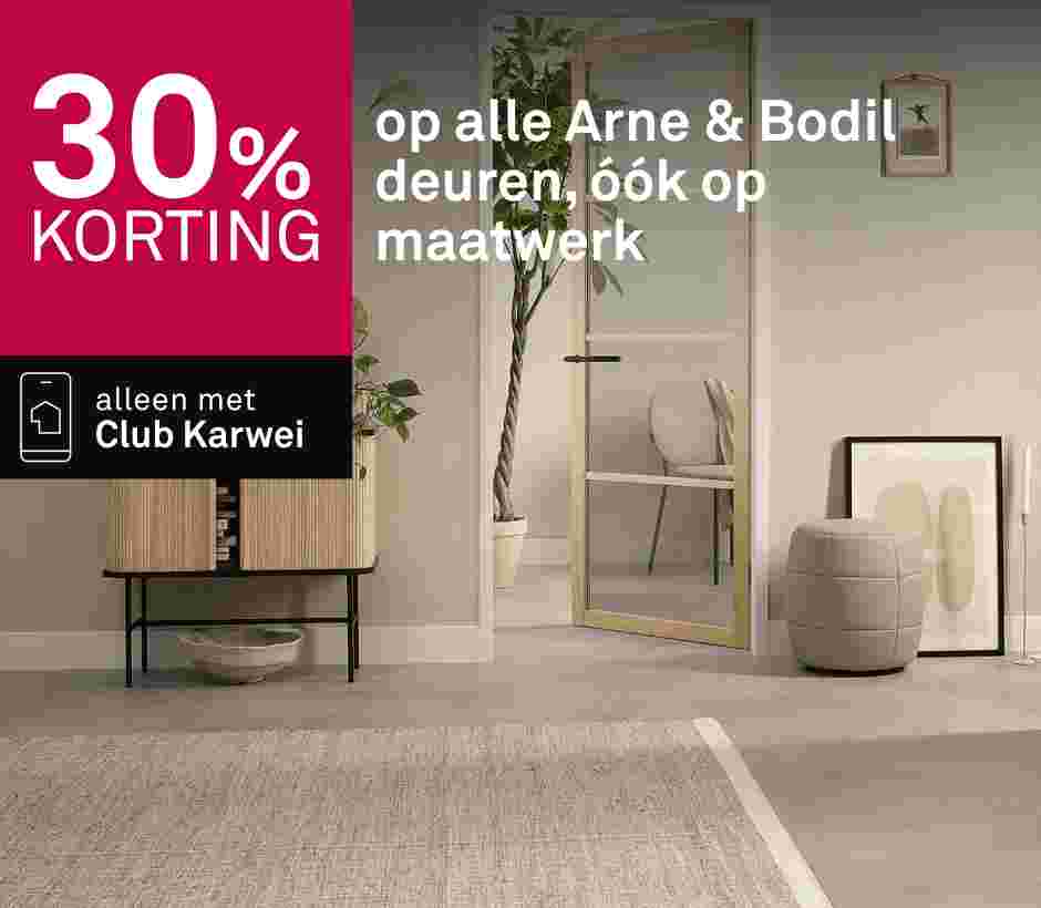 30% korting op alle Arne en Bodil deuren