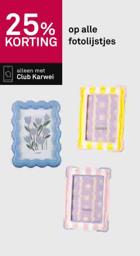 25% korting op alle fotolijstjes