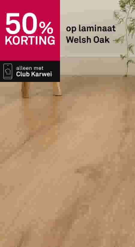 50% korting op laminaat Welsh Oak