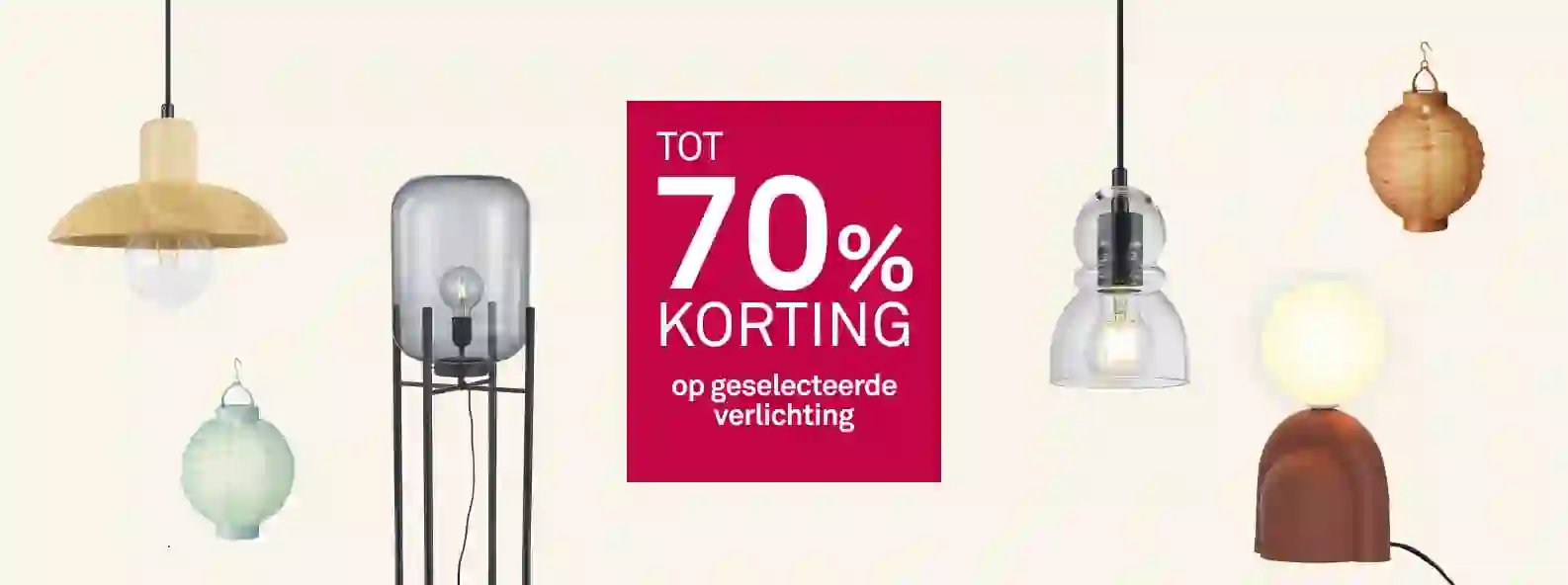 Tot 70% korting op geselecteerde verlichting