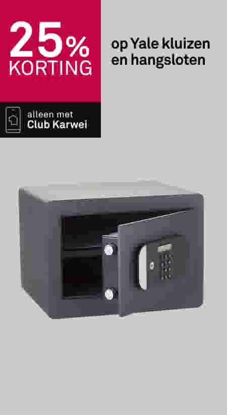 25% korting op Yale kluizen en hangsloten