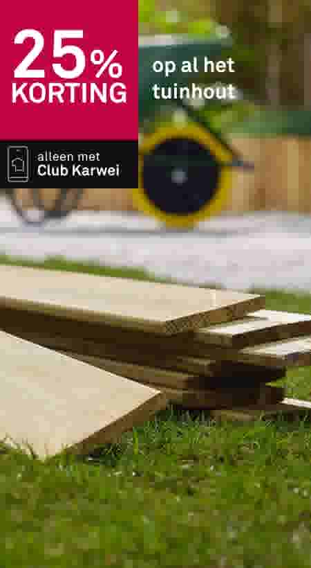 25% korting op al het tuinhout