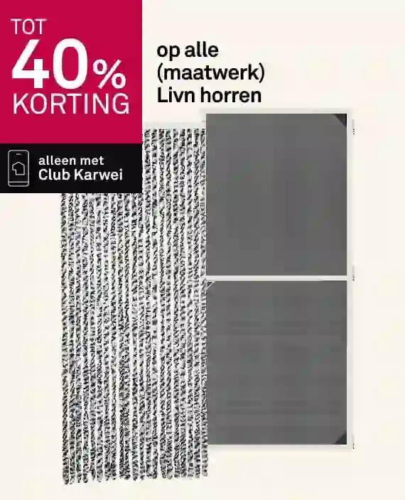 Tot 40% korting op alle (maatwerk) Livn horren