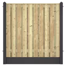 Hout beton schuttingen