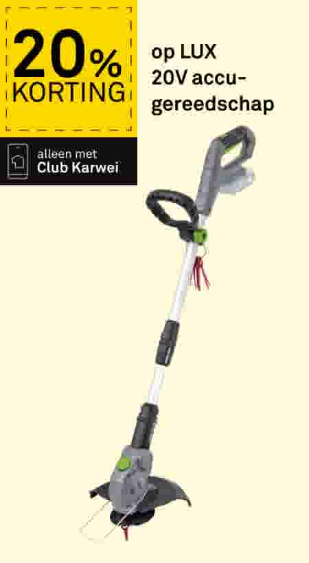 20% korting op LUX 20V accugereedschap