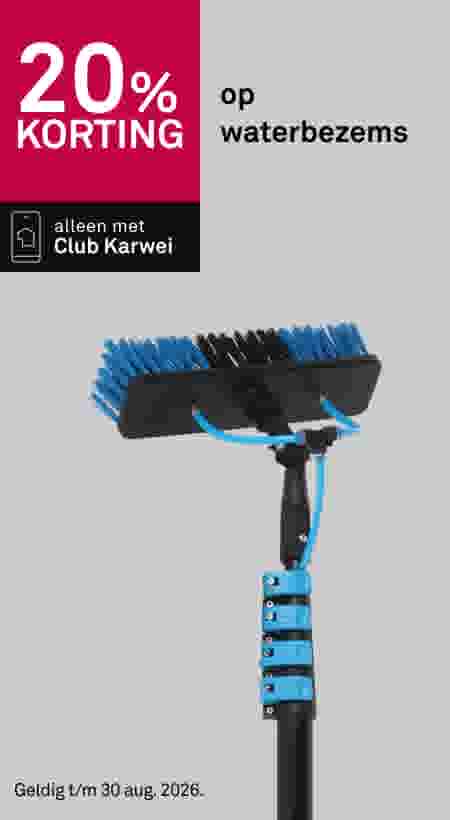 20% korting op waterbezems