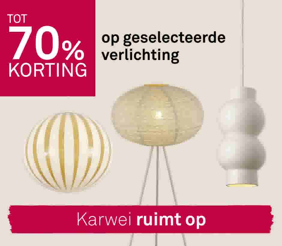 Tot 70% korting op geselecteerde verlichting