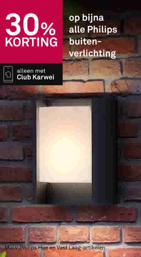 30% korting op bijna alle Philips buitenverlichting