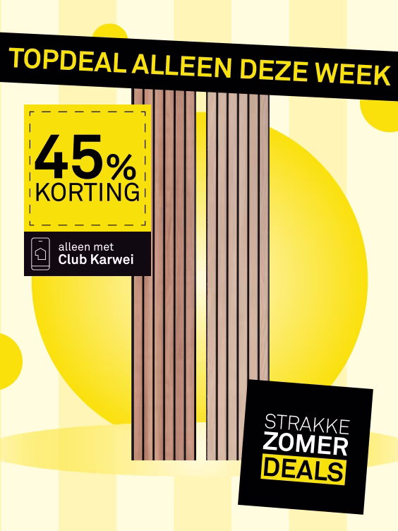 45% korting op Lattenwand Darwin