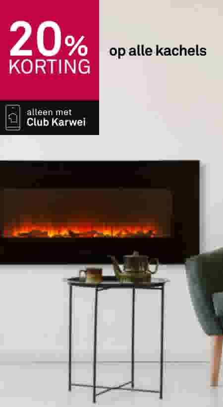 20% korting op alle kachels