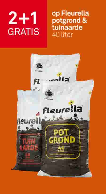 2+1 gratisop Fleurella potgrond en tuinaarde 40 L