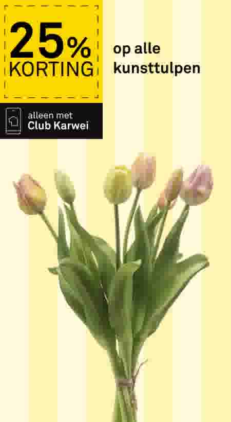 25% korting op alle kunsttulpen