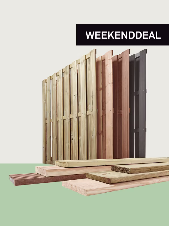 25% korting op al het tuinhout