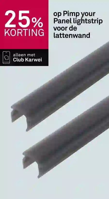 25% korting op Pimp your Panel lightstrip voor de lattenwand
