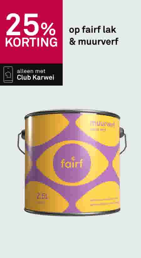 25% korting op fairf lak & muurverf