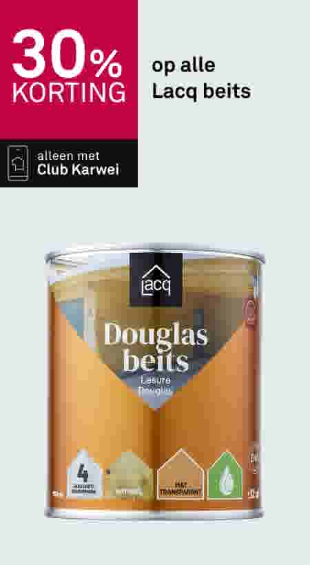 30% korting op alle Lacq beits