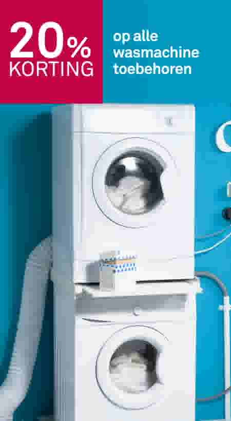 20% korting op alle wasmachine toebehoren
