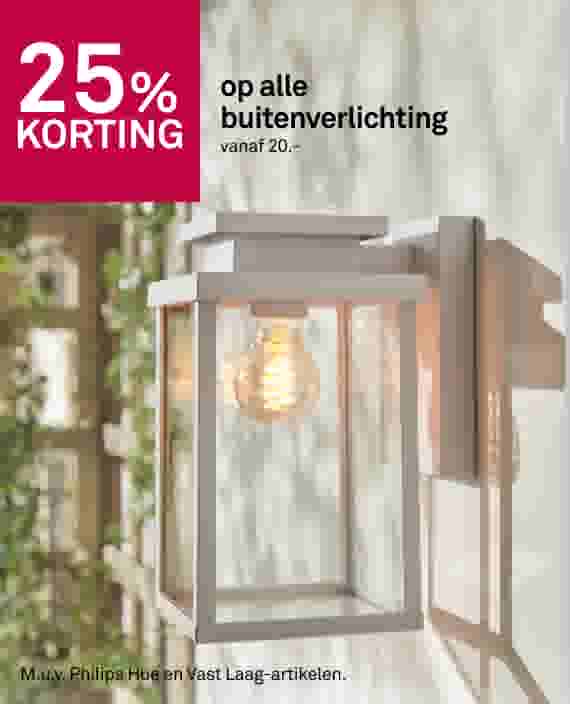 25% korting op alle buitenverlichting