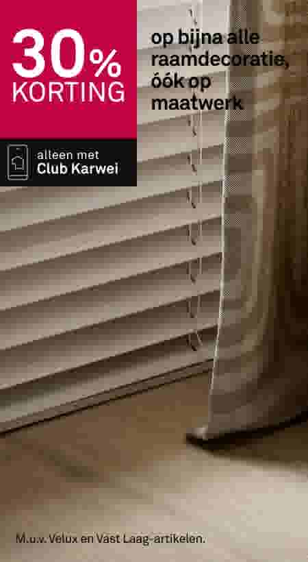 30% korting op bijna alle raamdecoratie, óók op maatwerk