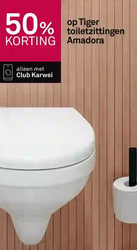 50% korting op Tiger toiletzittingen Amadora