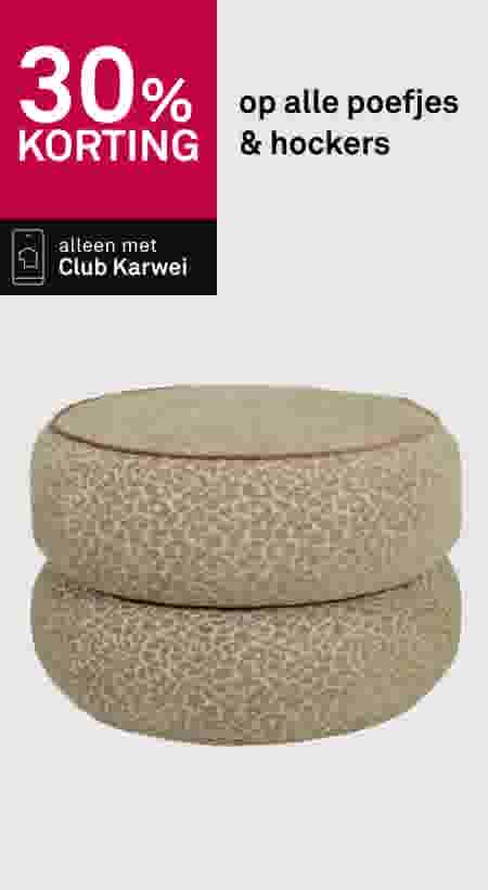 30% korting op alle poefjes & hockers
