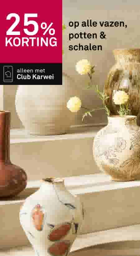 25% korting op alle vazen, potten & schalen