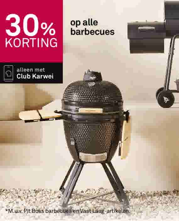 30% korting op alle barbecues