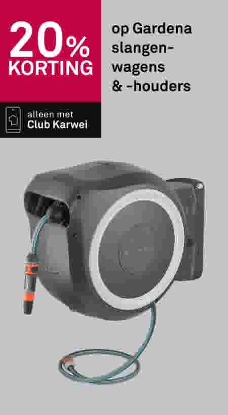 20% korting op Gardena slangen- wagens & -houders