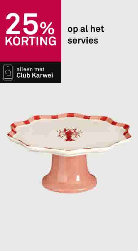 25% korting op al het servies