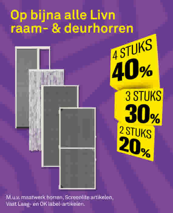 Stapelkorting op bijna alle Livn raam- & deurhorren