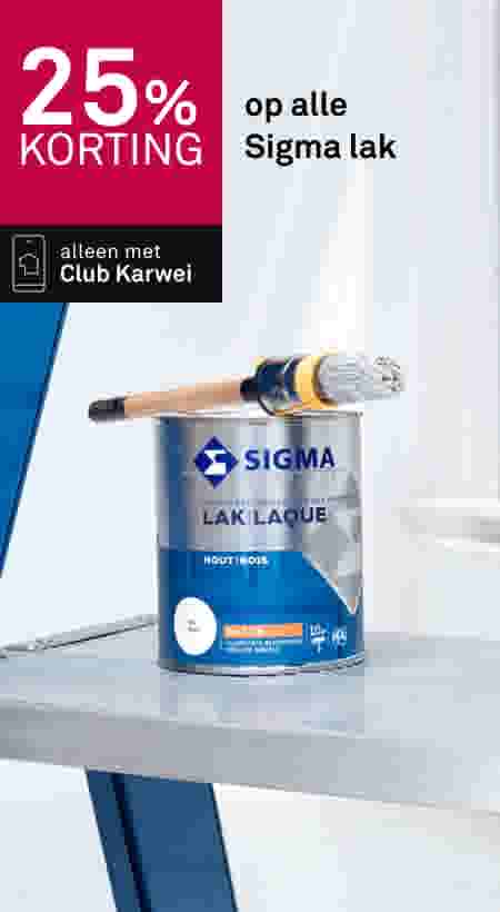 25% korting op alle Sigma lak
