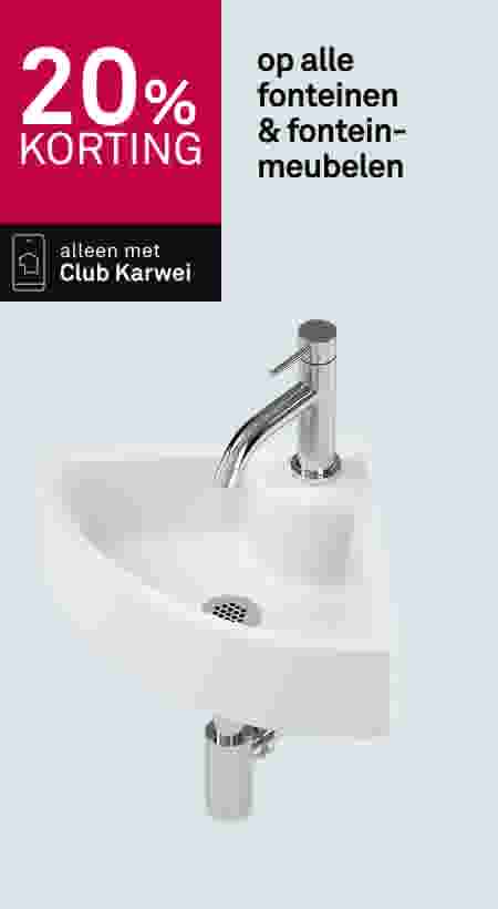 20% korting op alle fonteinen & fonteinmeubelen