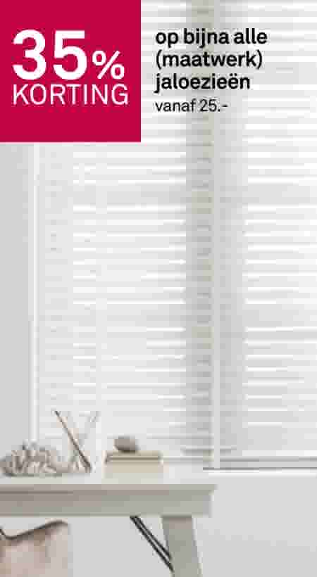 35% korting op bijna alle (maatwerk) jaloezieën