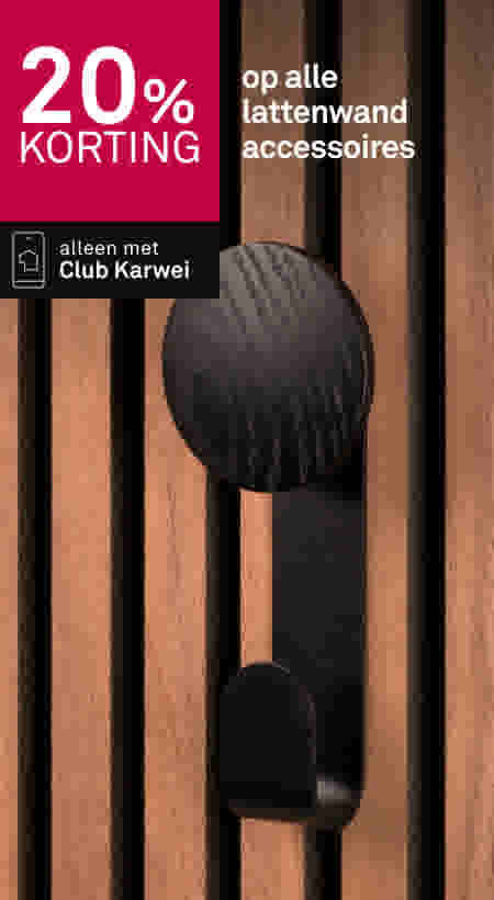 20% korting op alle lattenwand accessoires