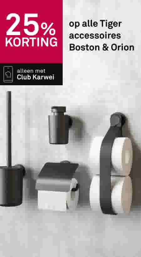 25% korting op alle Tiger accessoires Boston & Orion