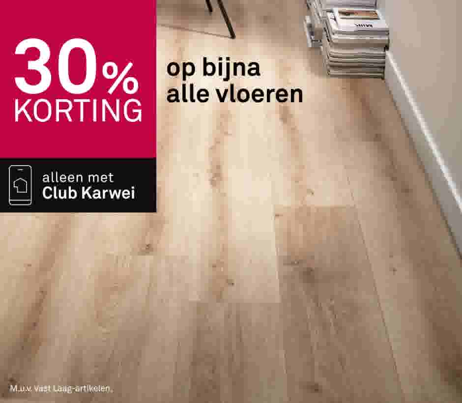 30% korting op bijna alle vloeren