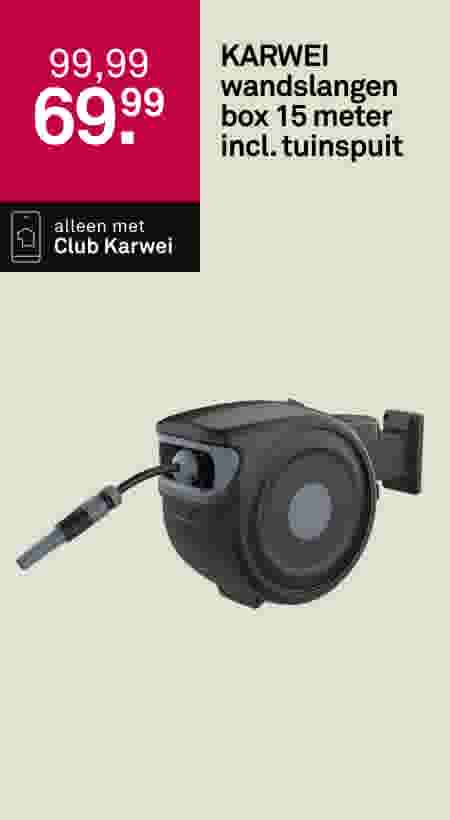 KARWEI wandslangenbox 15 meter incl. tuinspuit