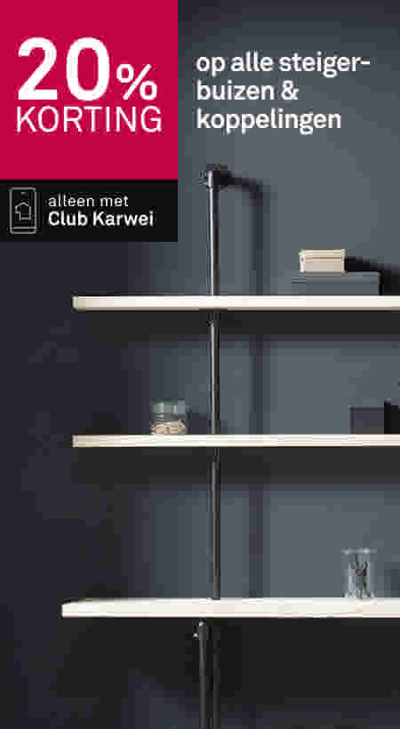 20% korting op alle steigerbuizen & koppelingen
