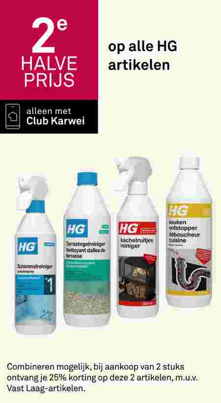 2de halve prijs op alle hg artikelen