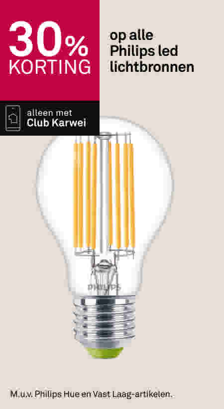 30% korting op alle Philips led lichtbronnen