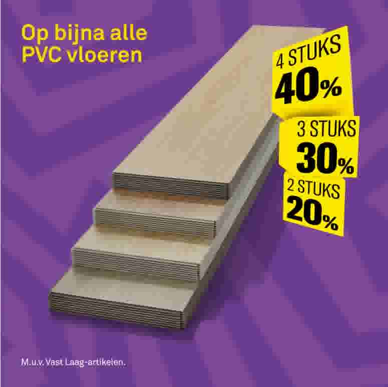 Stapelkorting op bijna alle PVC vloeren