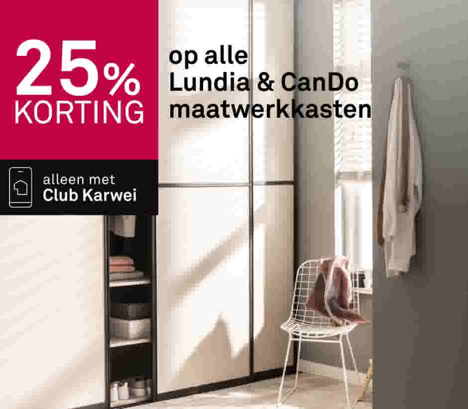 25% korting op alle Lundia & CanDo maatwerkkasten