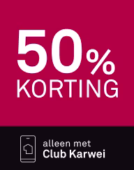 50% KORTING, alleen met Club Karwei