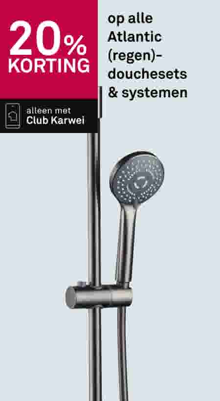 20% korting op alle Atlantic (regen)-douchesets & systemen