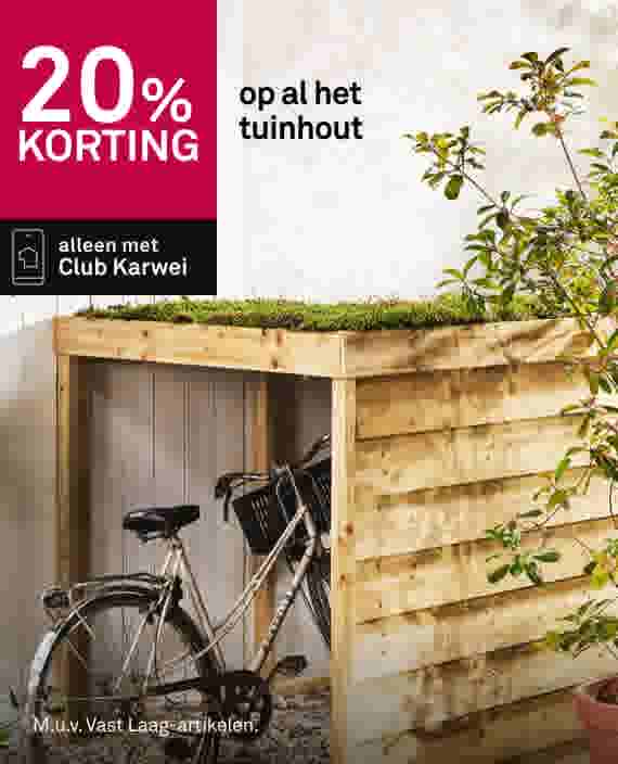 20% korting op al het tuinhout